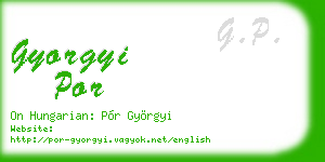 gyorgyi por business card